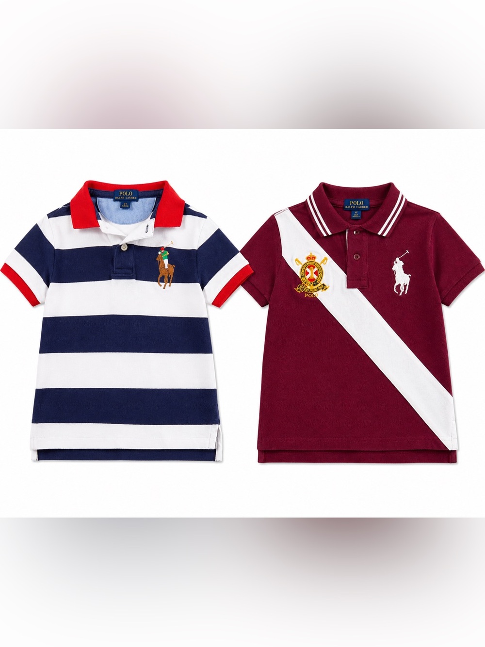 Polo Ralph Lauren Boys Size 6 Big Pony Crest Rugby Polo Shirt Lot 2